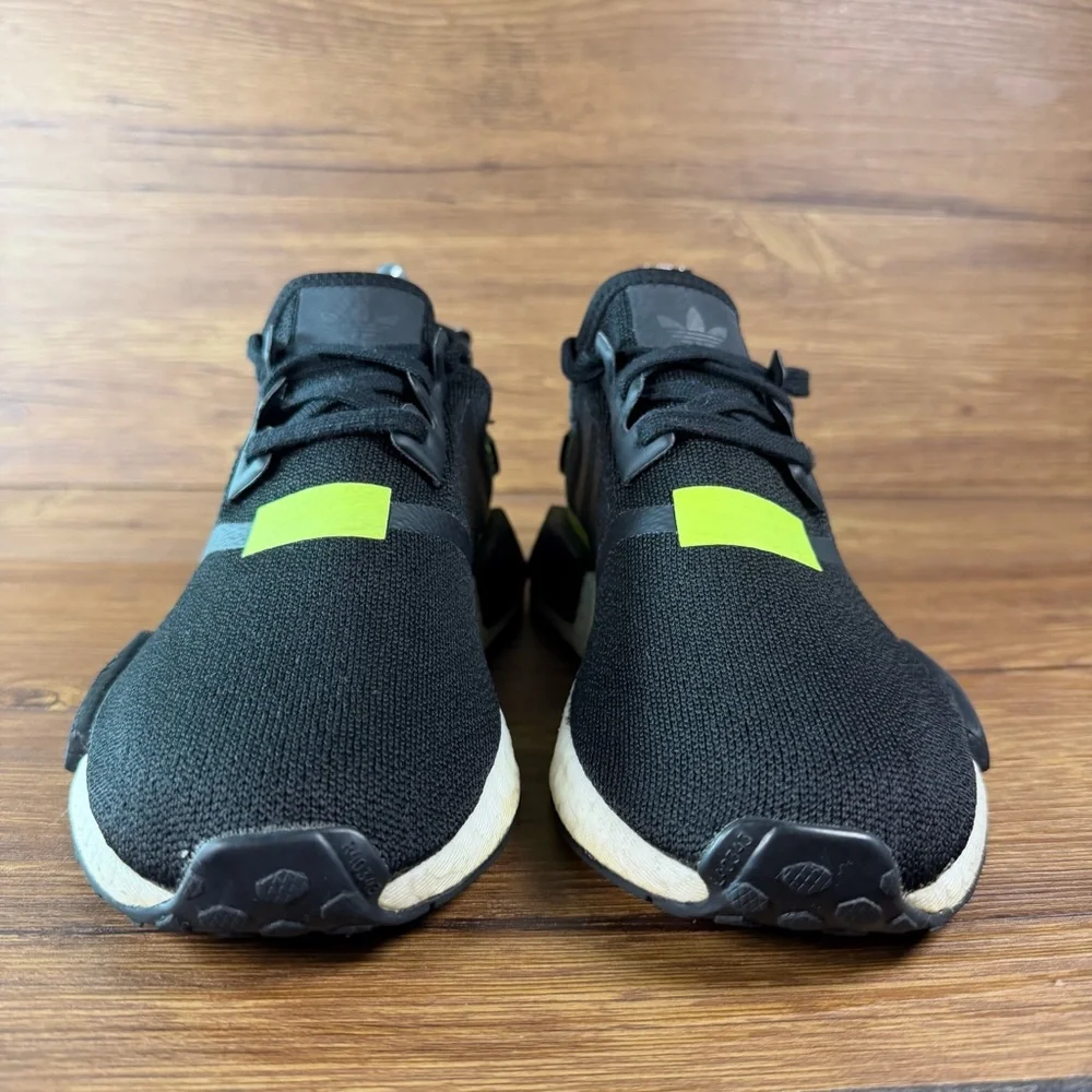 Adidas NMD R1 Athletic Sneakers Men’s Size‎ 7 Black Neon Shoes